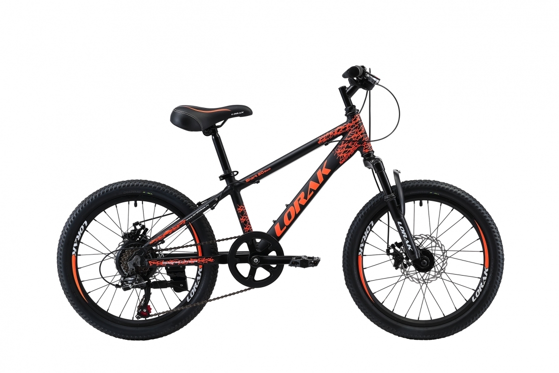 LORAK SHARK 20 BLACK Matt Black/Orange (20