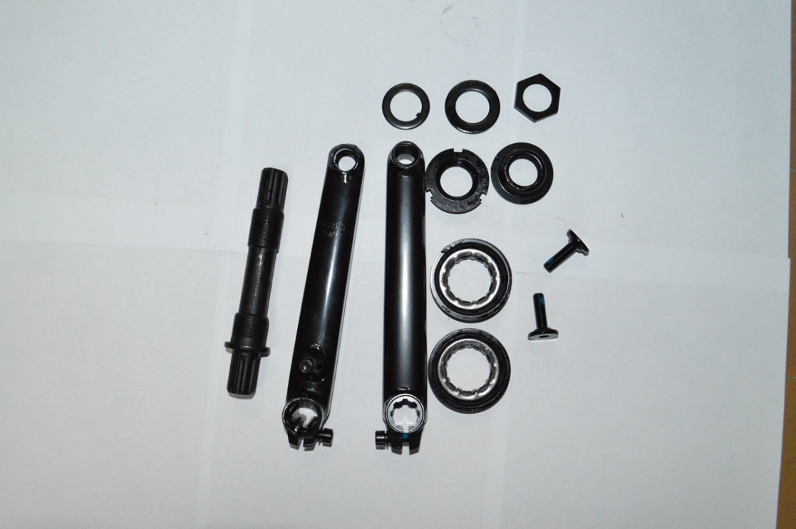 Шатун BMX AX05MB-S/BFC-18S 3PCS 170mm в сборе обычный с кареткой 