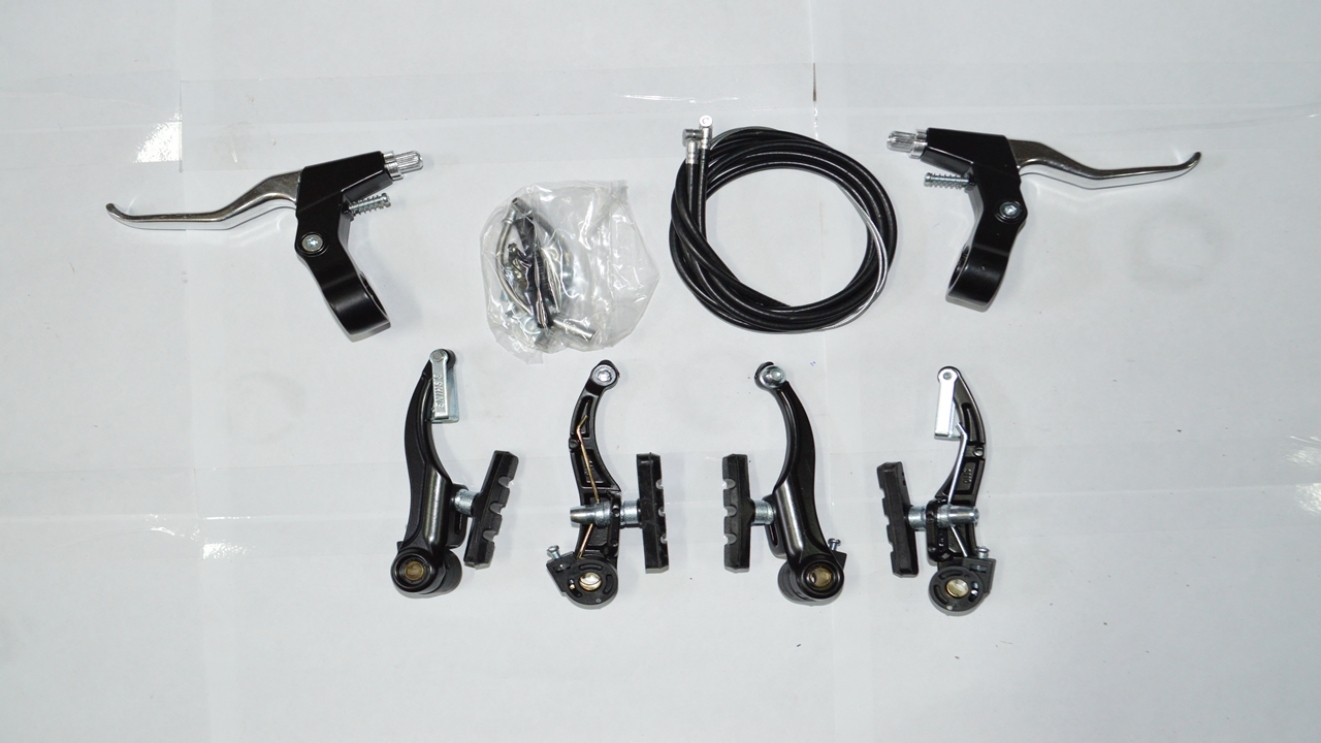 Ручной тормоз алюм. V-BRAKE комплект SSE-13A+SSY-14+2P черный 