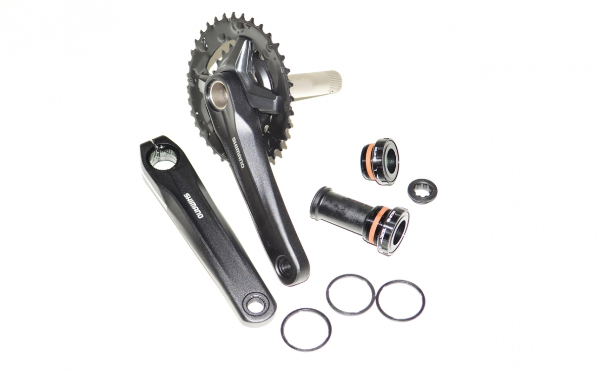 Шатун со звездой SHIMANO MT-210-2 36T/22 170mm + внешние подшип 
