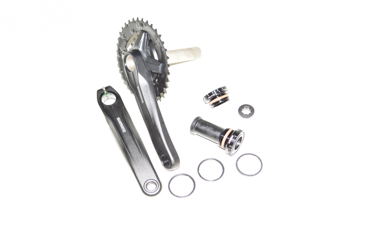 Шатун со звездой SHIMANO MT-210-2 36T/22 175mm + внешние подшип 