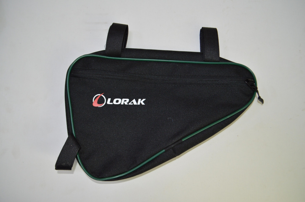 Сумка Lorak 452 под раму 31х20х5см черно-зеленый, код 45205 