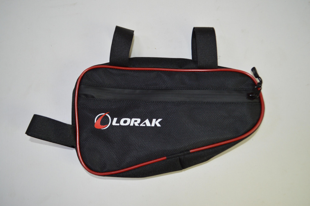 Сумка Lorak 453 под раму 23х12,5х5см черно-красный, код 45302 