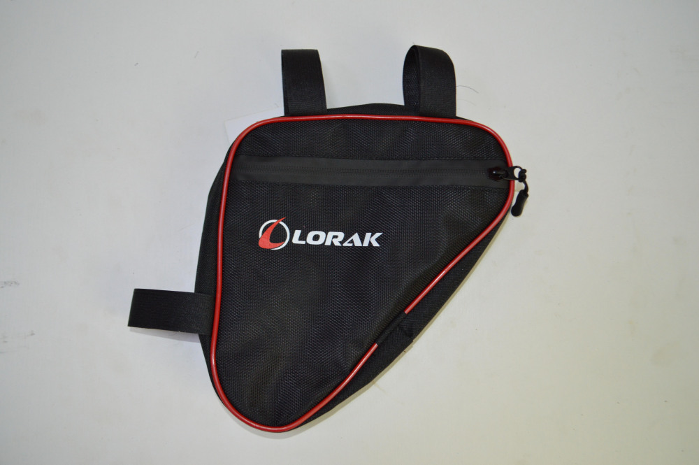 Сумка Lorak 454 под раму 19,5х20х5см черно-красный, код 45402 