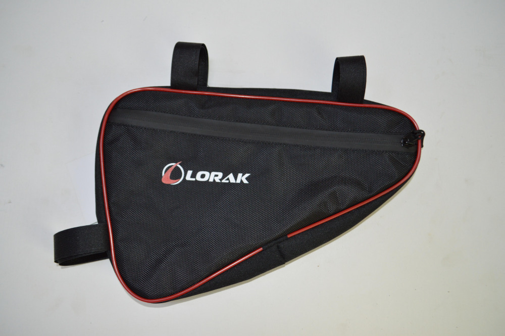 Сумка Lorak 457 под раму 31х20х5см черно-красный, код 45702 