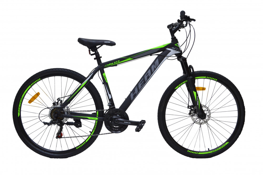 HEAM ALPHA 27,5 - 21р Matt Black/Green (27,5 21ск., Disk) 