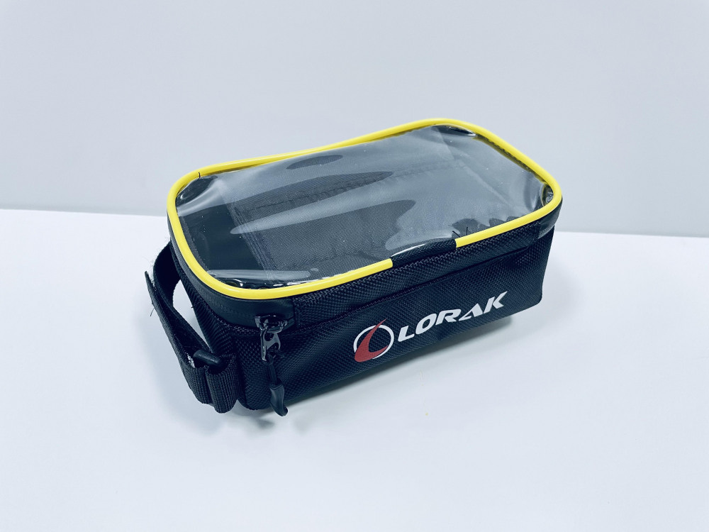 Сумка Lorak 461 под телефон 19х9х10см черно-жёлтый, код 46104 
