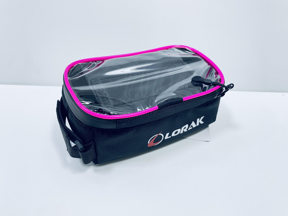Сумка Lorak 461 под телефон 19х9х10см черно-розовый, код 46105 