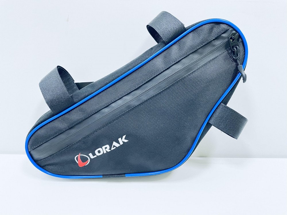 Сумка Lorak 456 под раму 32х15х5см черно-синий, код 45603 
