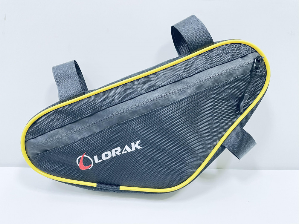 Сумка Lorak 456 под раму 32х15х5см черно-желтый, код 45606 