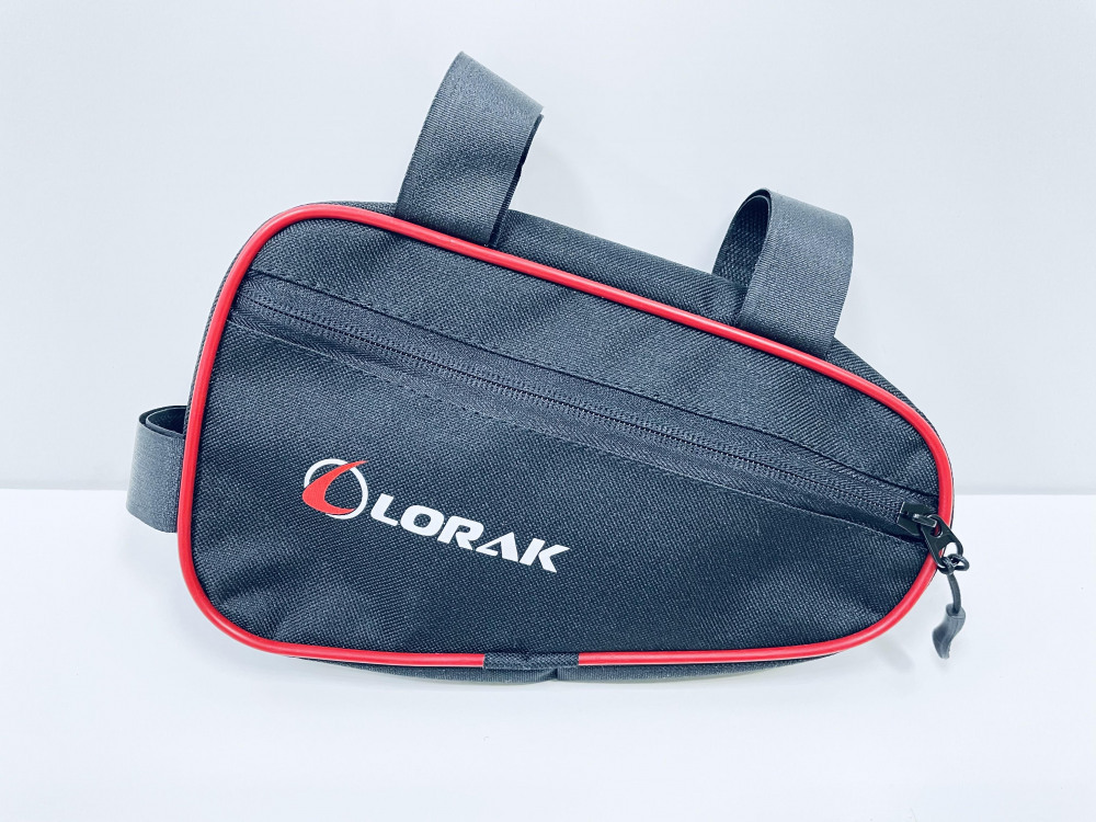 Сумка Lorak 451 под раму 23х12,5х5см черно-красный, код 45102 