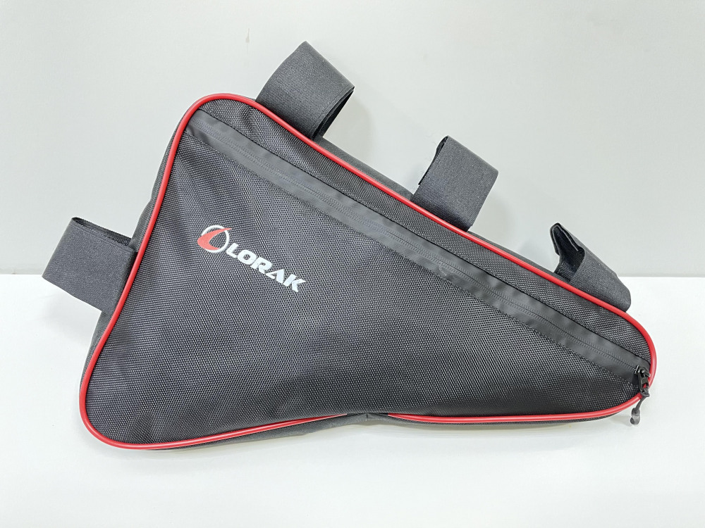 Сумка Lorak 458 под раму 40х26х6см черно-красный, код 45802 