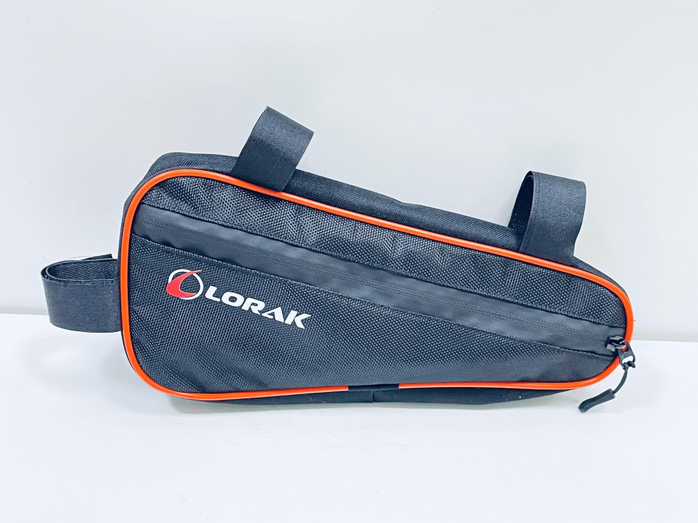 Сумка Lorak 455 под раму 30х14х5см черно-оранжевый, код 45504 
