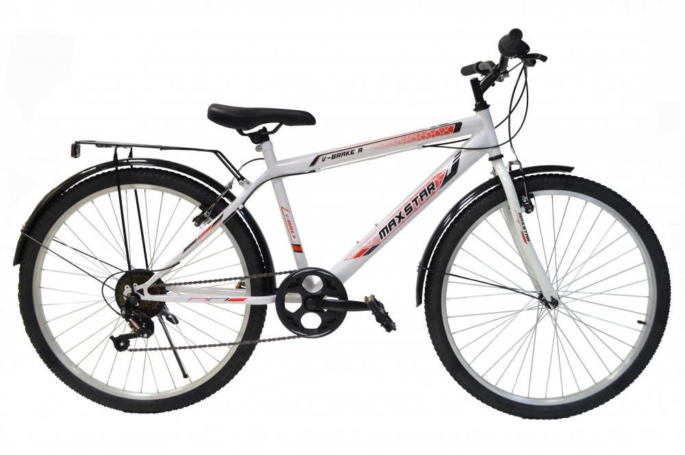 MAXSTAR 26 V-BRAKE R White/Red (26, 7ск.)  