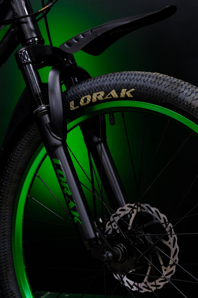 Lorak Dynamic 24 18sp Матовый Чёрный/Зелёный  