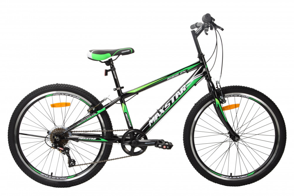MAXSTAR Rigid 24 Black/Green (24 7ск.,V-brake) 
