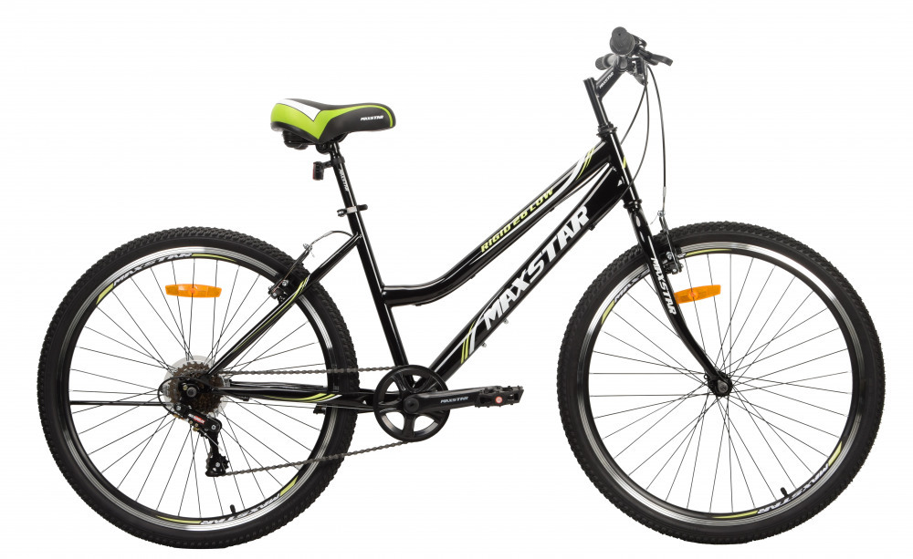 MAXSTAR Rigid 26 Low - 15р Black/Green (26 7ск.,V-brake) 