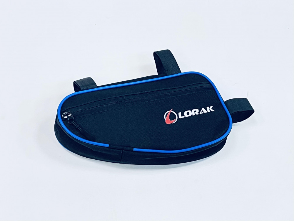 Сумка Lorak 465 под раму 26х14х5см черный-синий, код 46503 