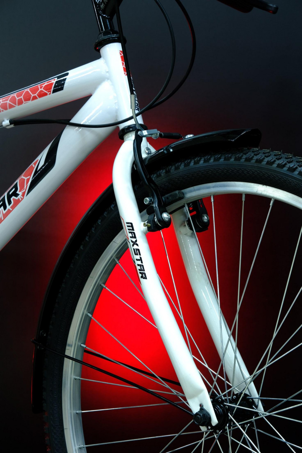 MAXSTAR 26" V-BRAKE R Белый/Красный  