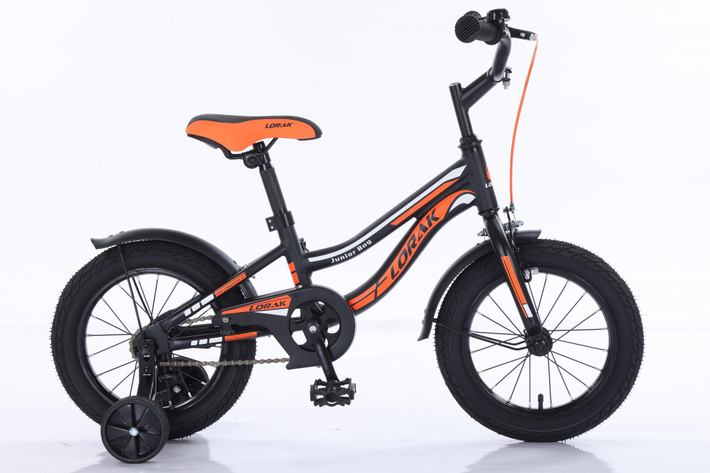 LORAK JUNIOR 16 Boy Matt Black/Orange (16