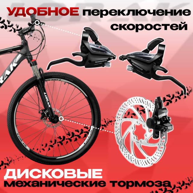 Lorak Sel 8800 Матовый Чёрный/Белый 19р (на рост 171-182)  