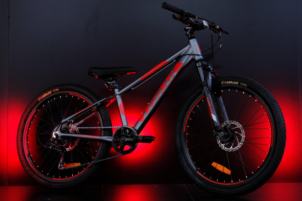 LORAK SHARK 24 BLACK Matt Gray/Red (24