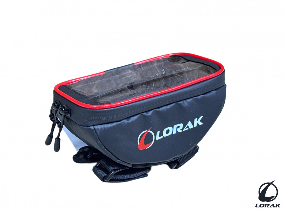 Сумка Lorak 470 под телефон 18,5х10х9см черно-красный, код 47002 