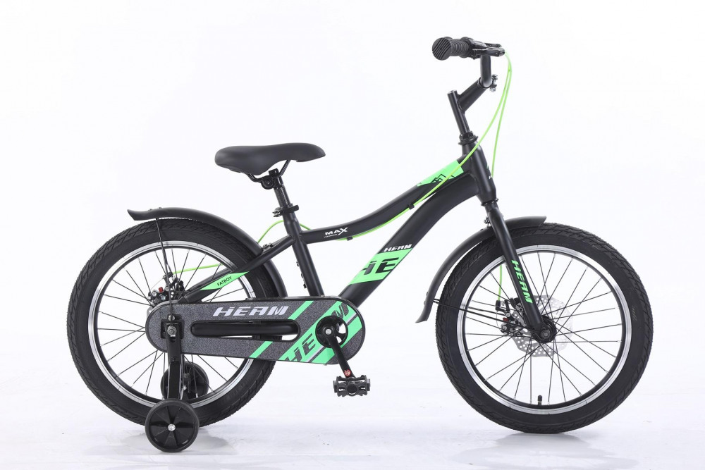 HEAM 18 FATBOY Disk Matt Black/Green (18 1ск.) 