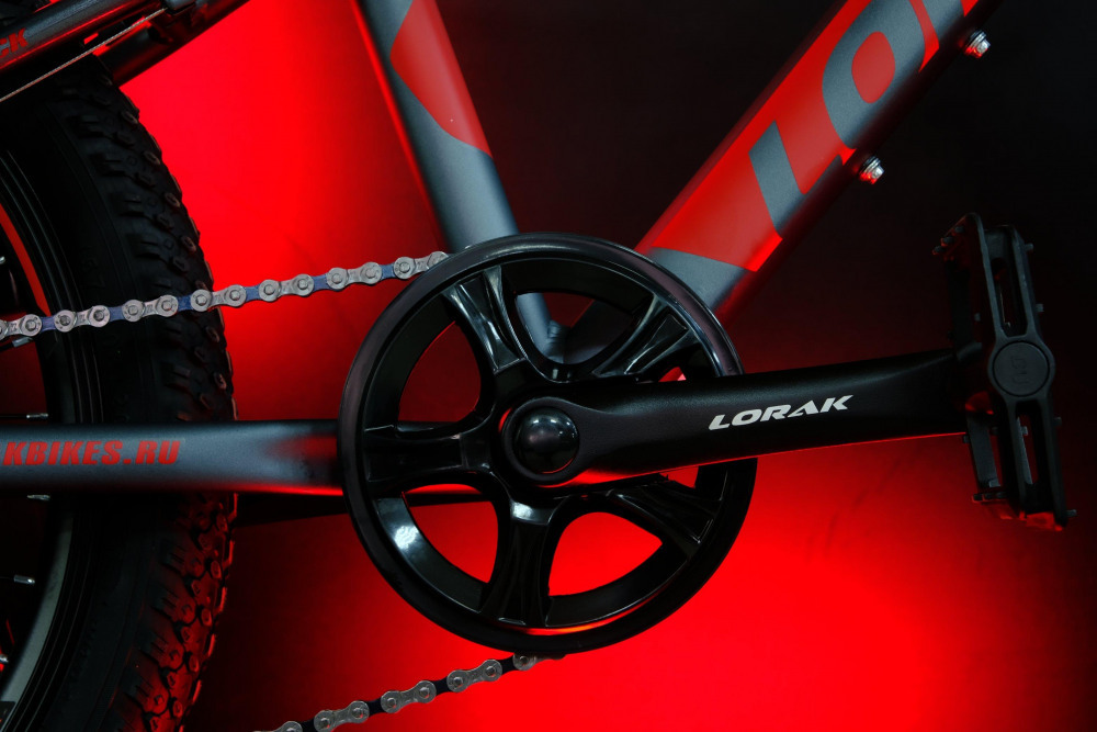 LORAK SHARK 20 BLACK Матовый Серый/Красный  