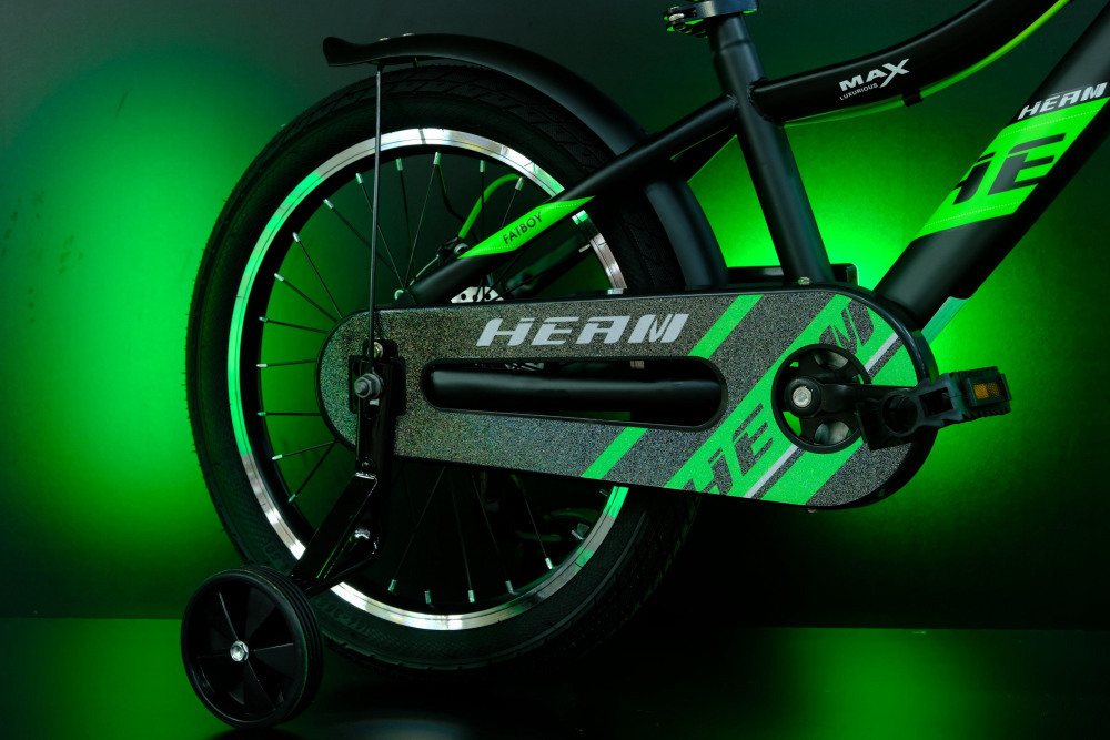 HEAM 18 FATBOY Disk Матовый Чёрный/Зелёный  