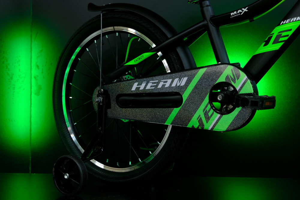 HEAM 20 FATBOY Disk Матовый Чёрный/Зелёный  