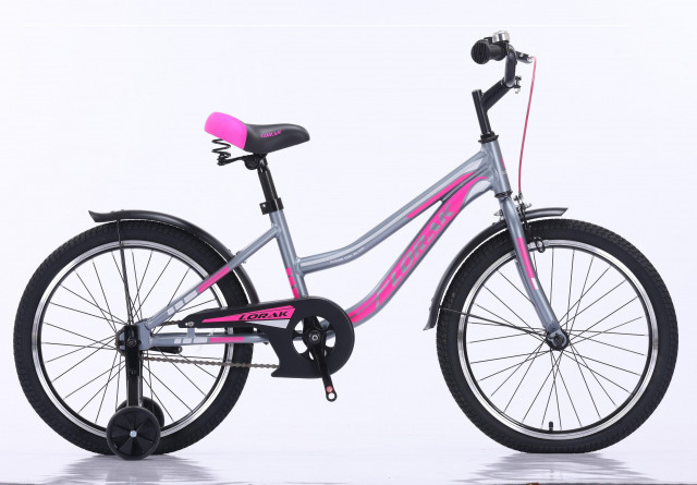 LORAK JUNIOR 20 Girl Black Матовый Серый/Розовый  