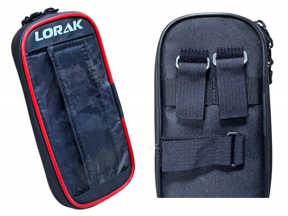 Сумка Lorak 472 под телефон 20х10х2,5см черно-красный, код 47202 