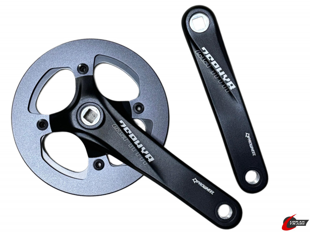 Шатун комплект спорт. алюм. PROWHEEL ZEPHYP-238A 38T, 1 speed 170mm, код 41850 