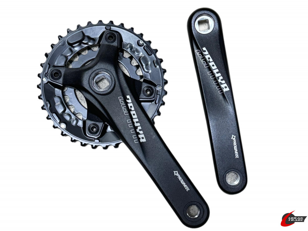 Шатун комплект спорт. алюм. ZEPHYR-501 36T, 1 speed 175mm, код 41852 