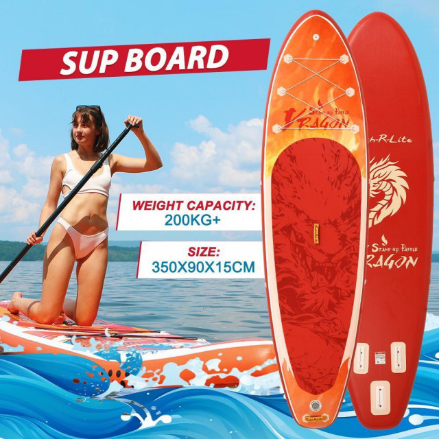 Сапборд SUPFR19E (350*90*15) оранжевый дракон, код 78948  