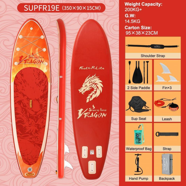 Сапборд SUPFR19E (350*90*15) оранжевый дракон, код 78948  